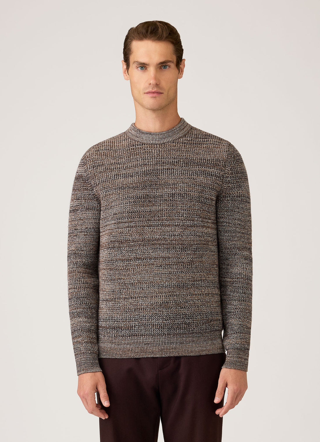 Pullover aus Merinowolle mit verschränktem Rippmuster