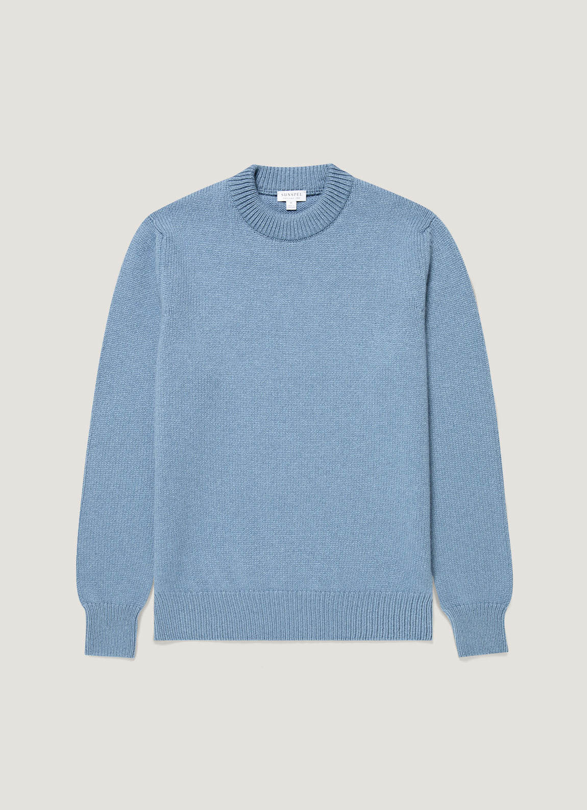 Men's Baby Cashmere Jumper in Powder Blue