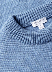 Men's Baby Cashmere Jumper in Powder Blue