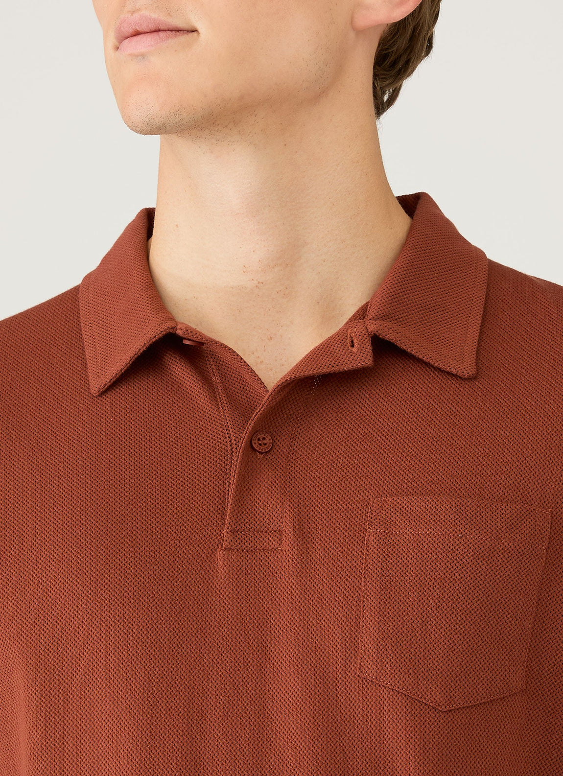 Men's Riviera Polo Shirt in Rust