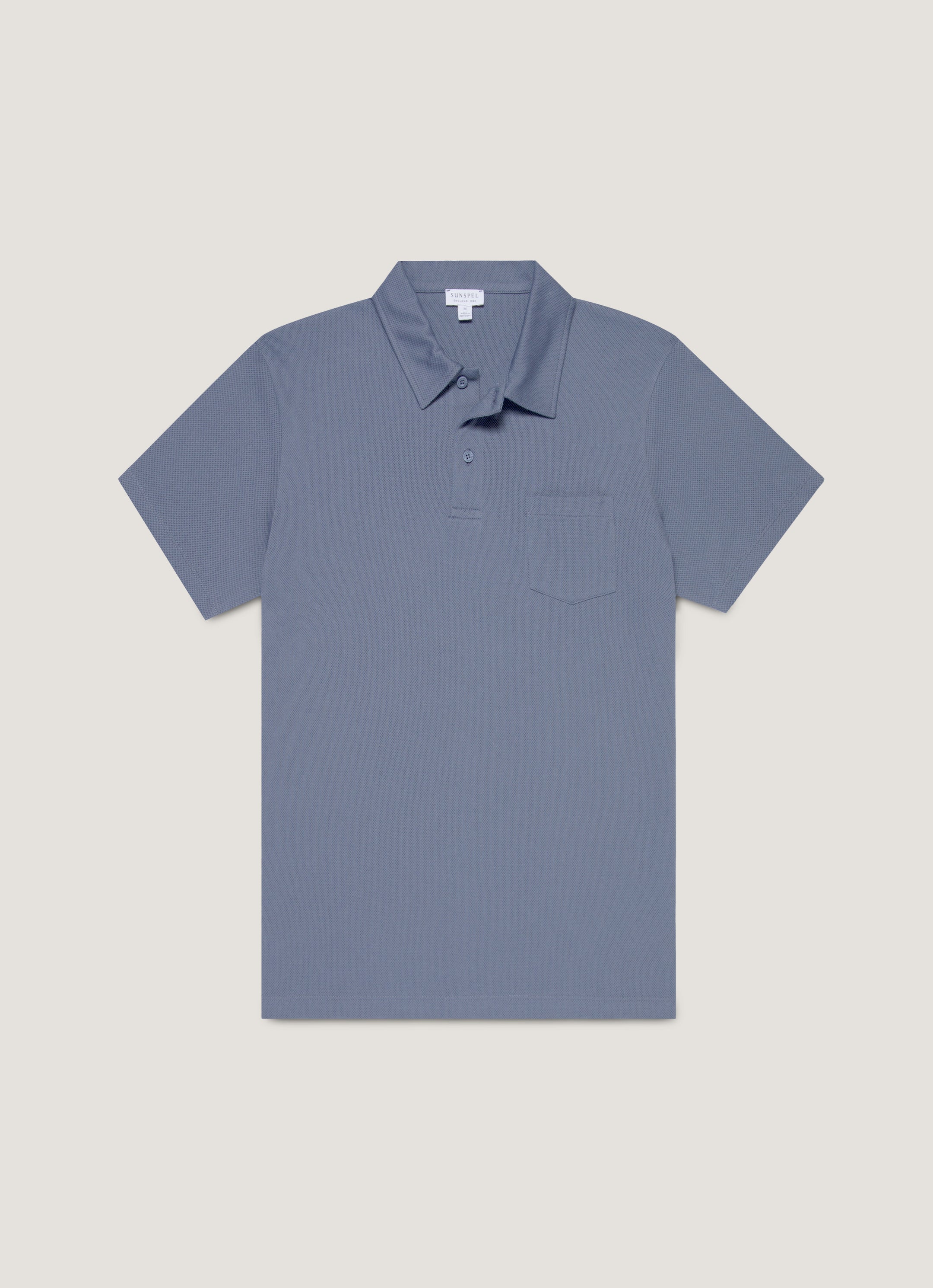 Men's Riviera Polo Shirt in Selvedge Blue