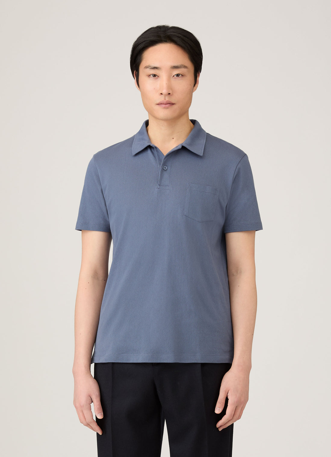 Men's Riviera Polo Shirt in Selvedge Blue