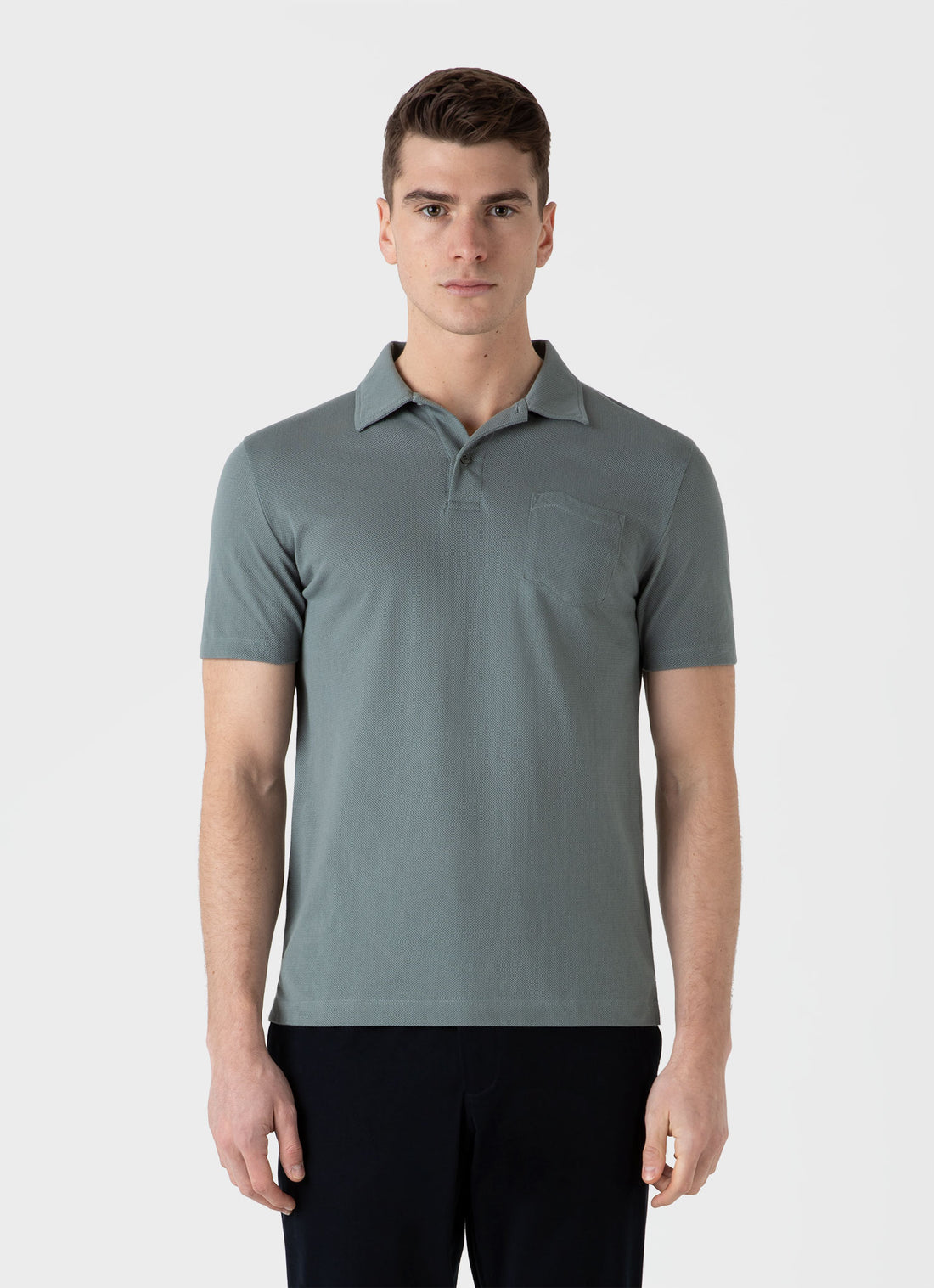 Men's Riviera Polo Shirt in Smoke Green