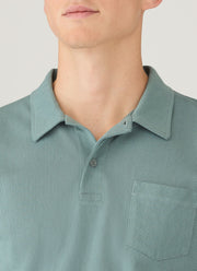 Men's Riviera Polo Shirt in Steel Green