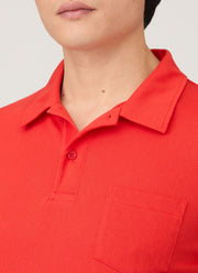 Men's Riviera Polo Shirt in Bright Red