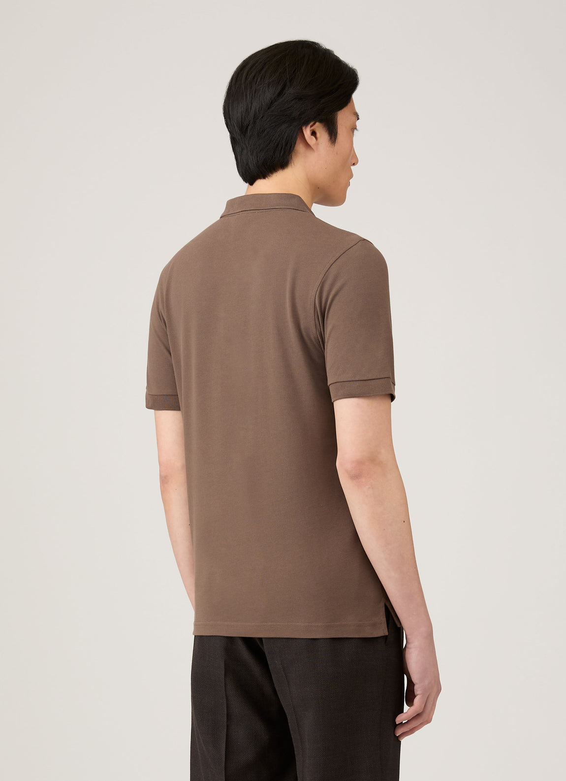Men's Piqué Polo Shirt in Bark