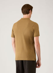 Men's Piqué Polo Shirt in Walnut