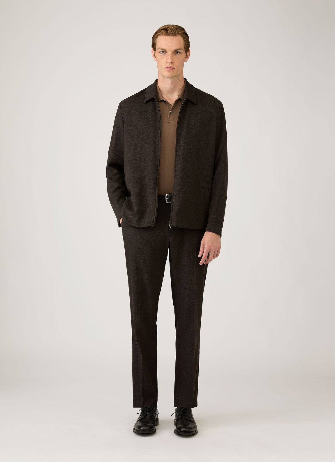 Men's Piqué Polo Shirt in Dark Cedar