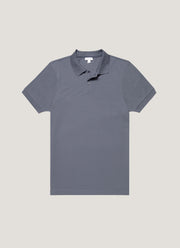 Men's Piqué Polo Shirt in Slate Blue