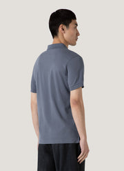 Men's Piqué Polo Shirt in Slate Blue