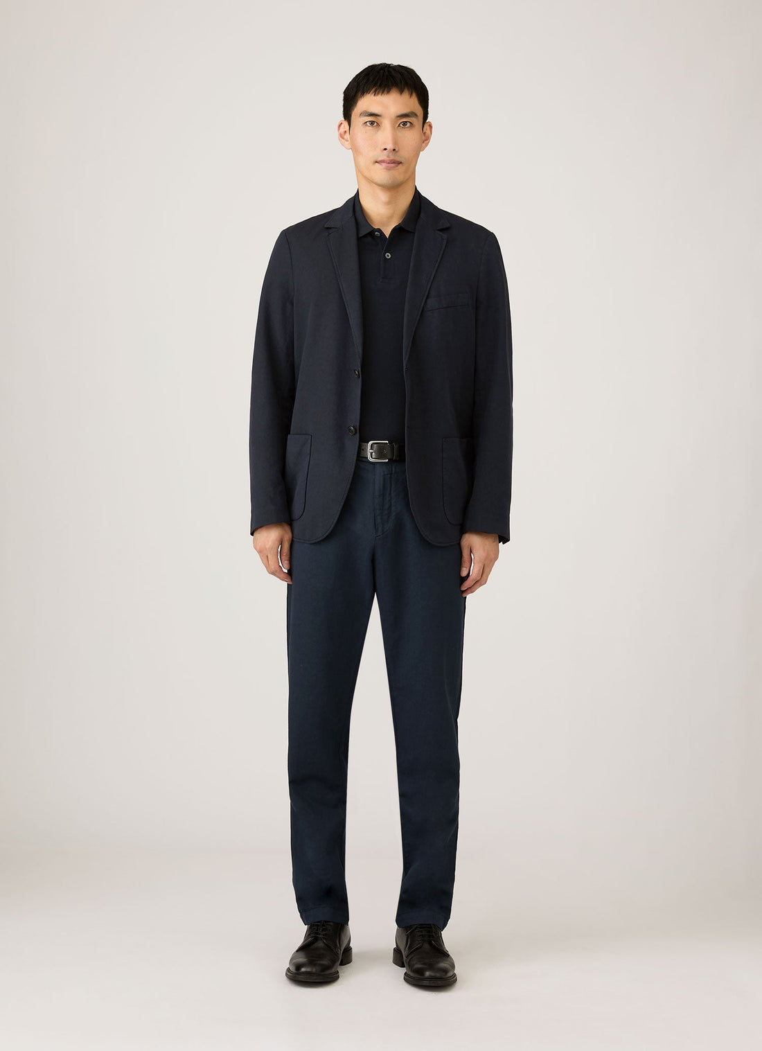 Men's Piqué Polo Shirt in Midnight Navy