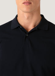 Men's Piqué Polo Shirt in Midnight Navy