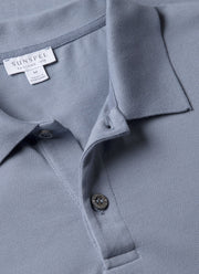 Men's Piqué Polo Shirt in Vintage Blue
