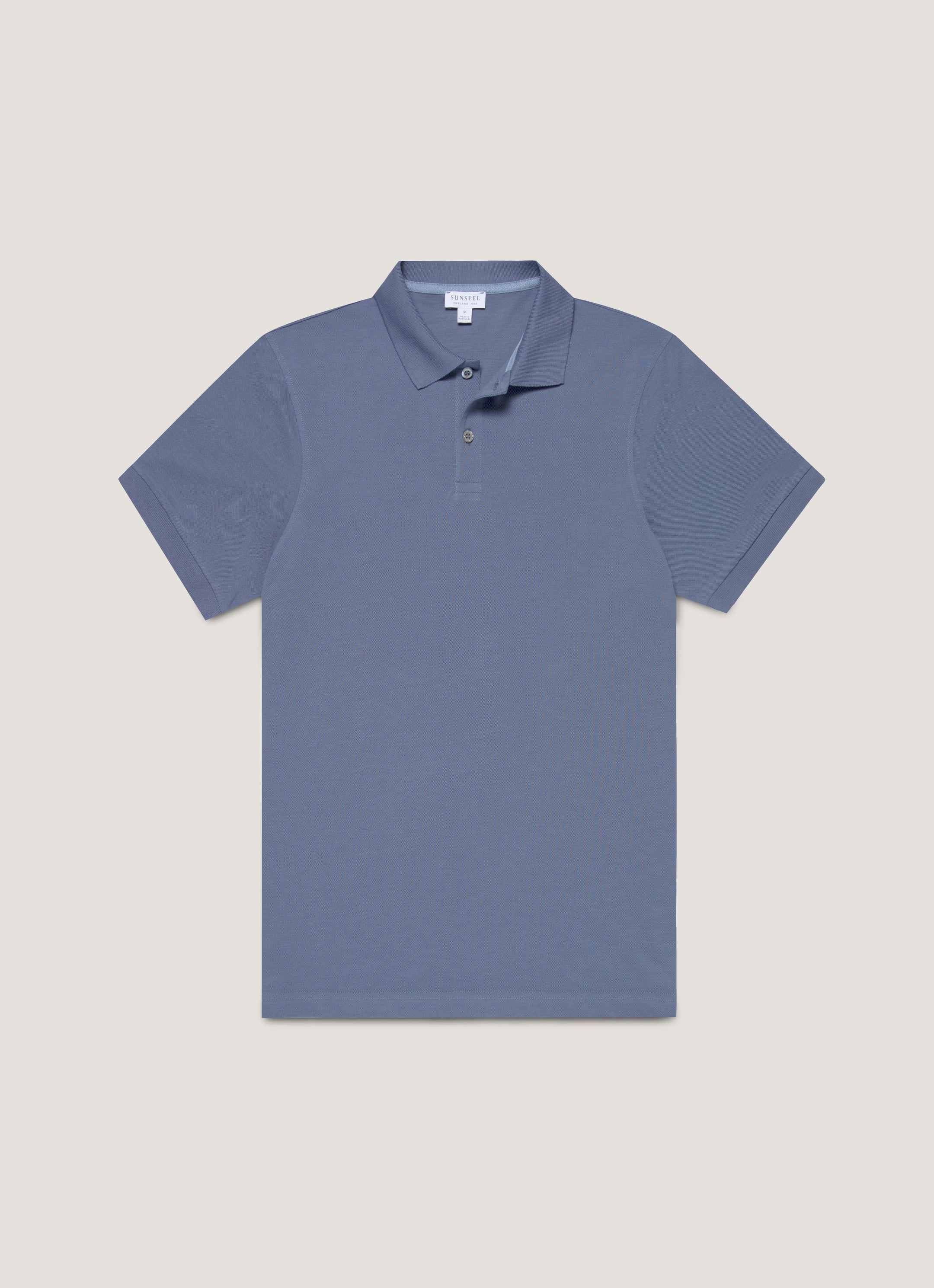 Men's Piqué Polo Shirt in Selvedge Blue