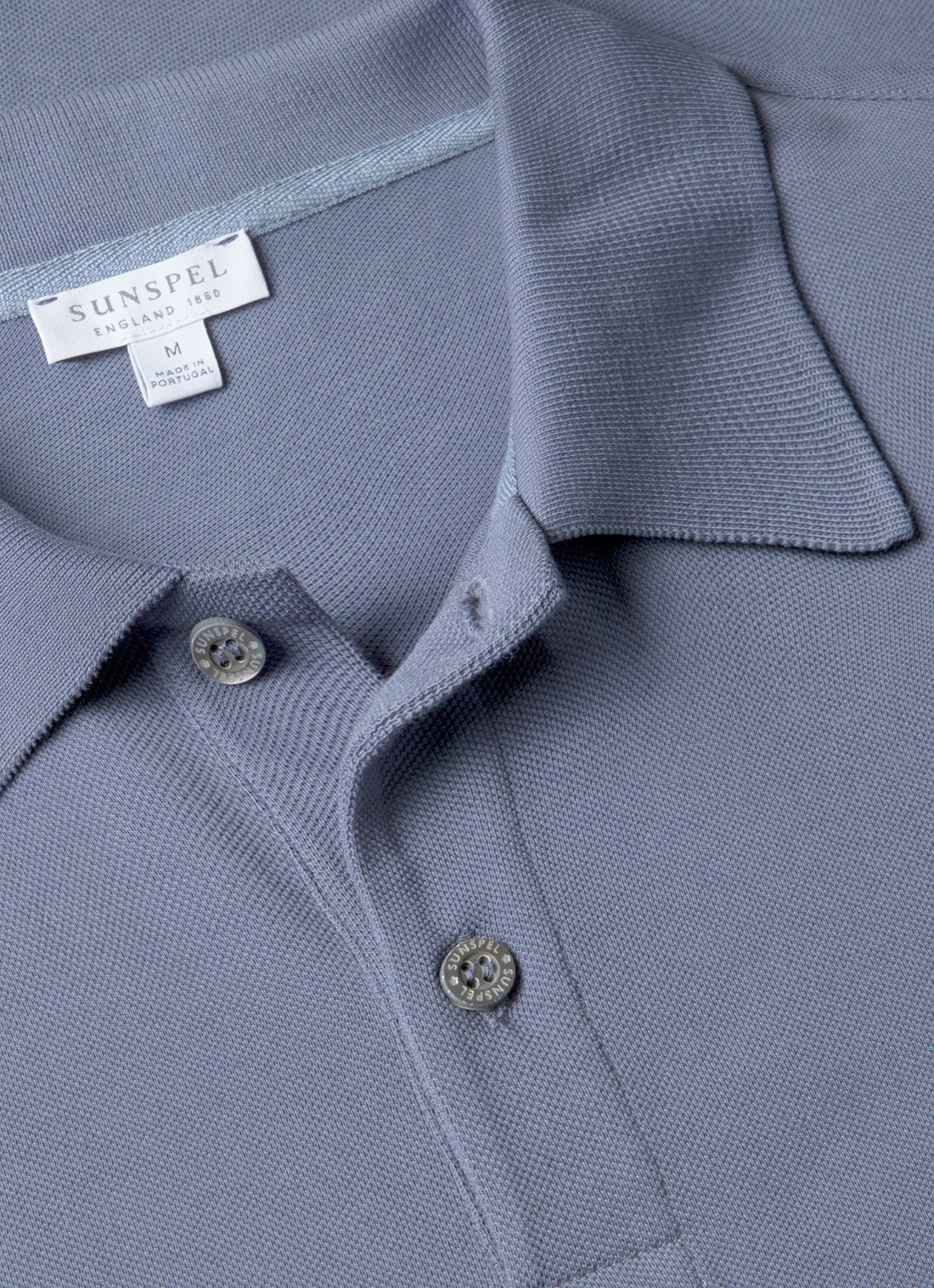 Men's Piqué Polo Shirt in Selvedge Blue