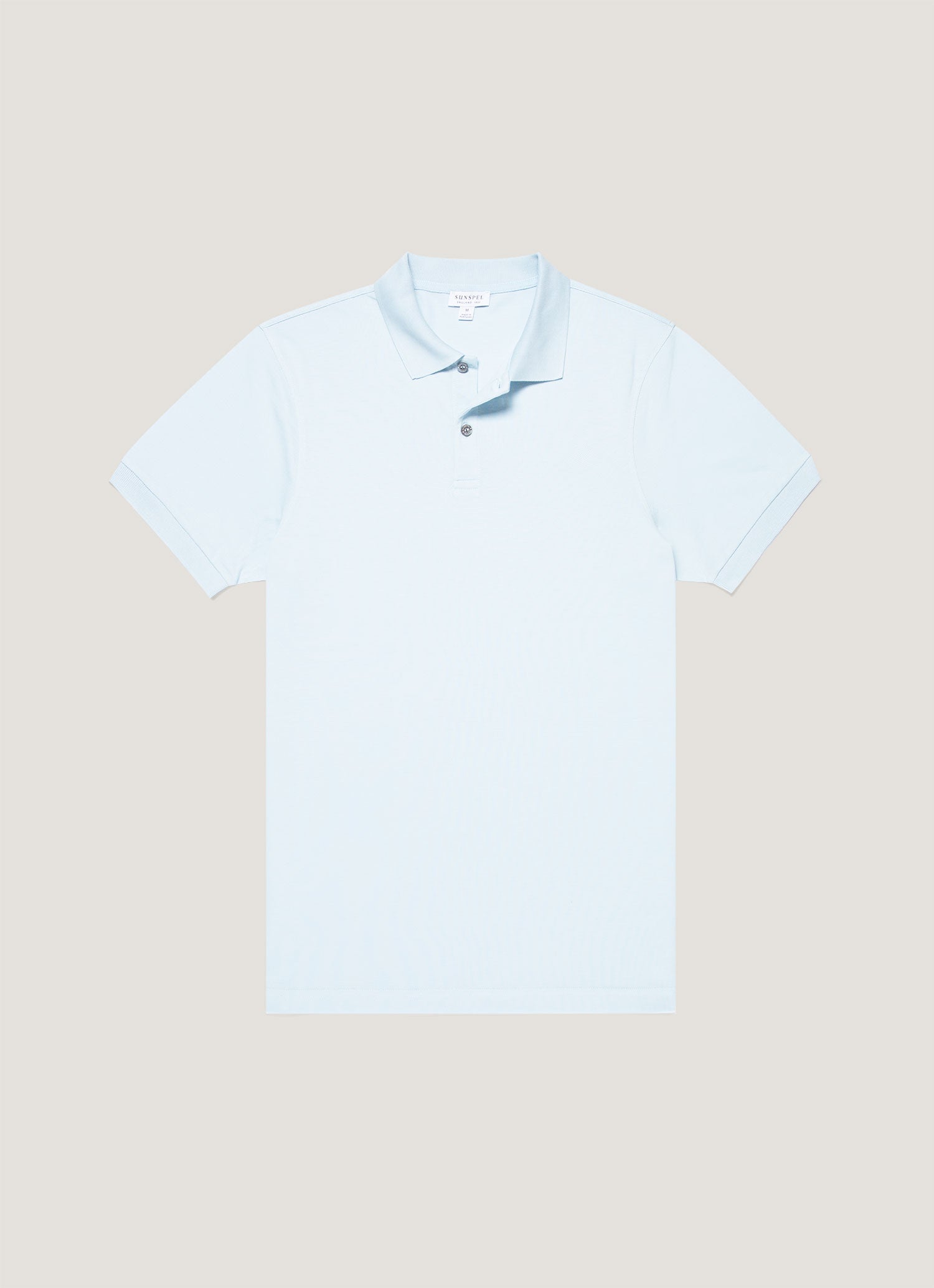 Men's Piqué Polo Shirt in Frost Blue | Sunspel