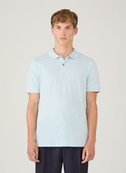 Men's Piqué Polo Shirt in Frost Blue