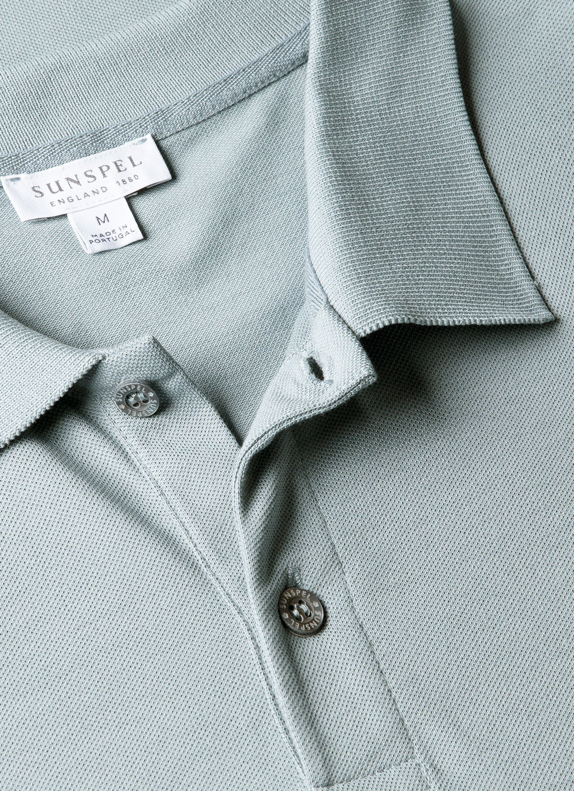 Men's Piqué Polo Shirt in Stone Blue