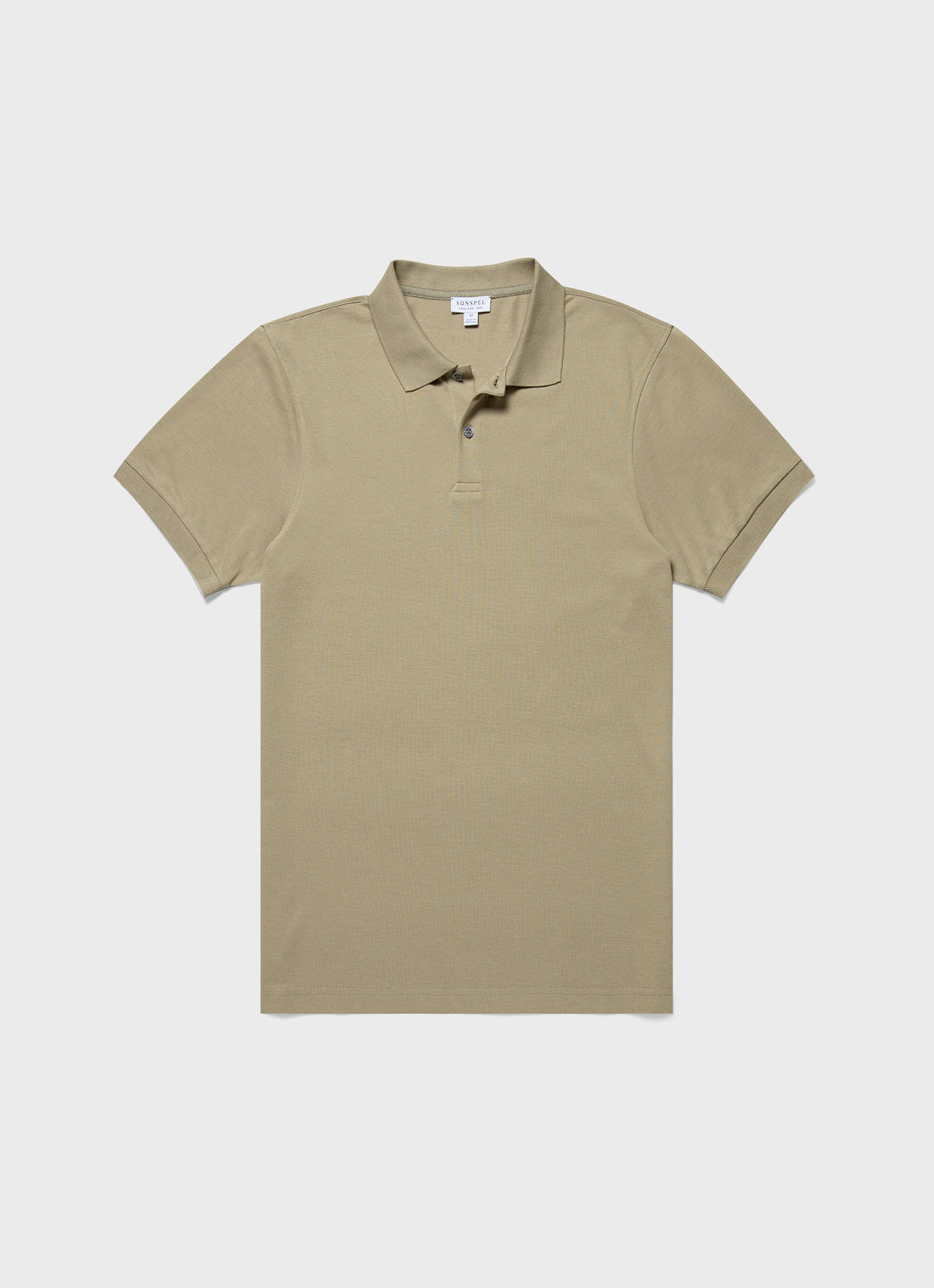 Men's Piqué Polo Shirt in Pale Khaki