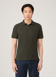 Men's Piqué Polo Shirt in Dark Green