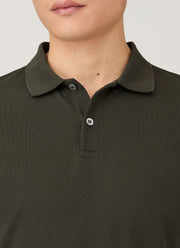 Men's Piqué Polo Shirt in Dark Green