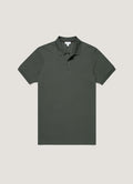 Men's Piqué Polo Shirt in Slate Green