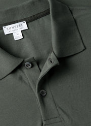 Men's Piqué Polo Shirt in Slate Green