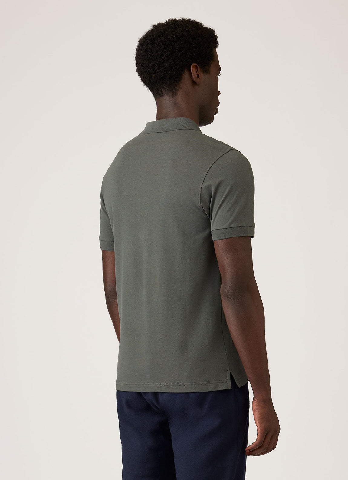 Men's Piqué Polo Shirt in Slate Green