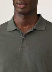 Men's Piqué Polo Shirt in Slate Green