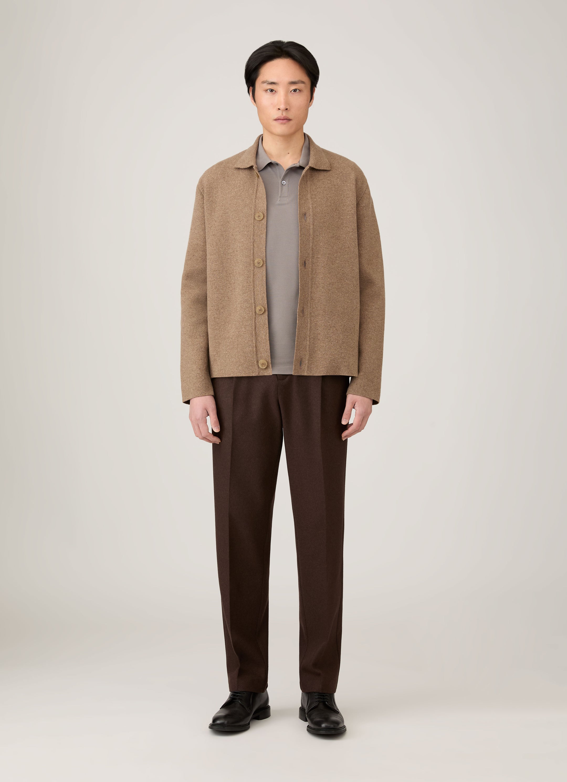 Men's Piqué Polo Shirt in Iron Grey