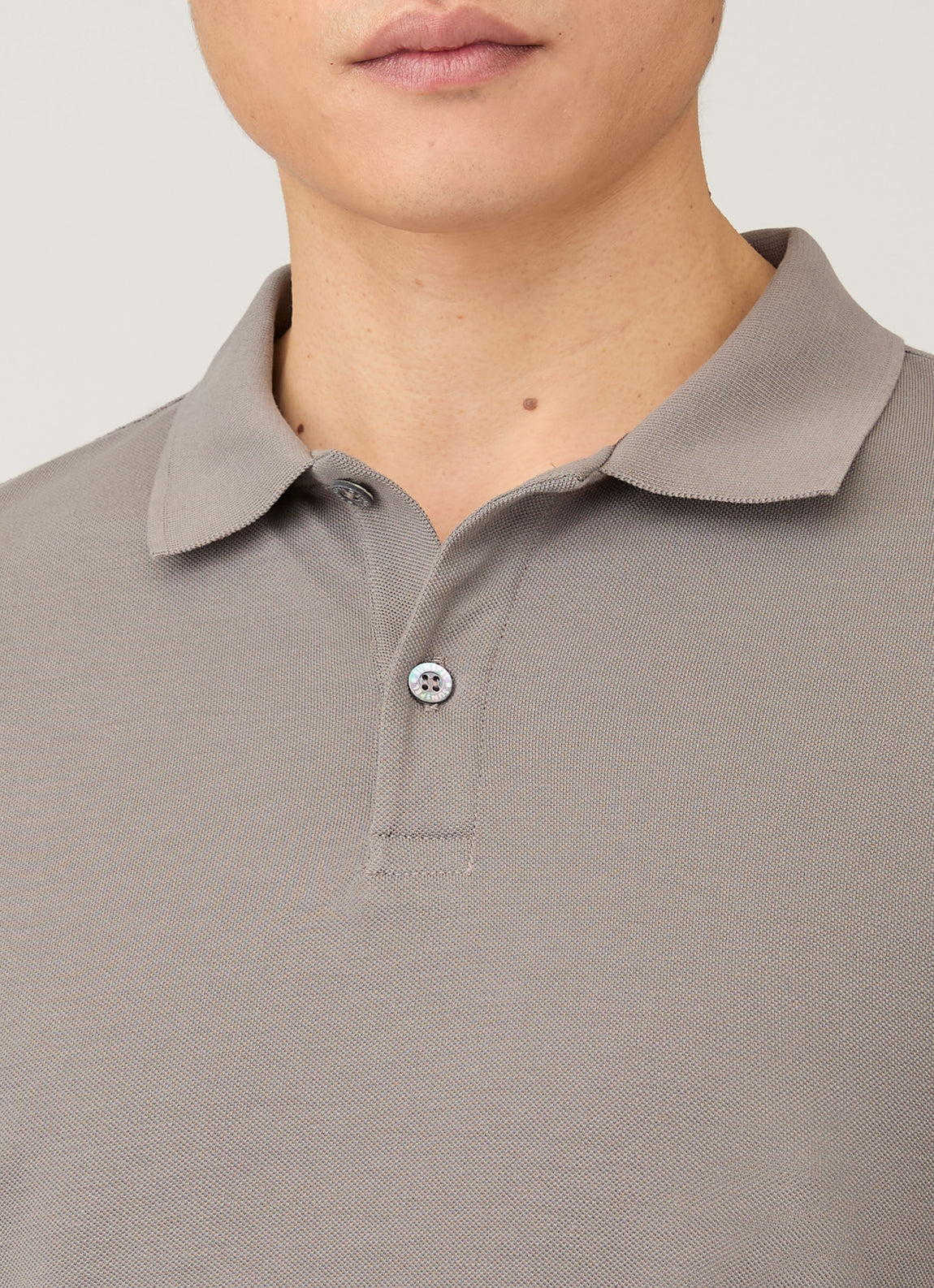 Men's Piqué Polo Shirt in Iron Grey