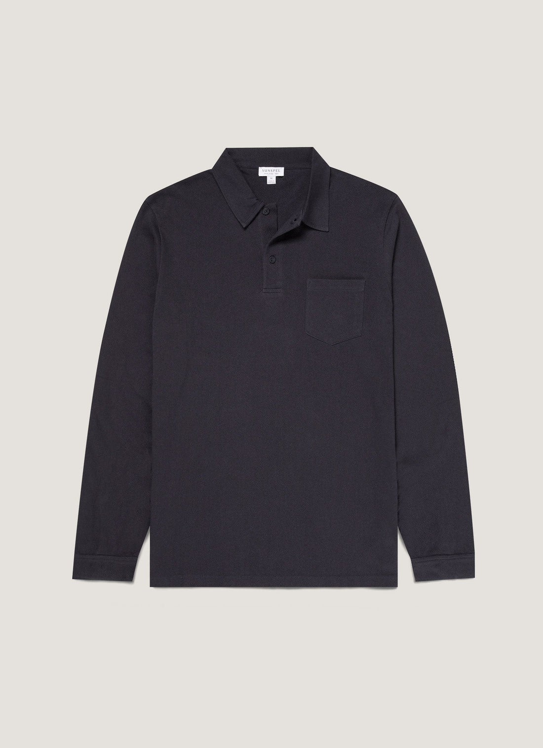 Men's Riviera Long Sleeve Polo Shirt in Navy