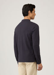 Men's Riviera Long Sleeve Polo Shirt in Navy
