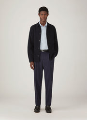 Men's Long Sleeve Riviera Polo Shirt in Frost Blue