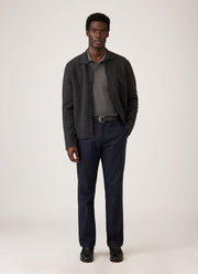 Men's Long Sleeve Riviera Polo Shirt in Slate Green