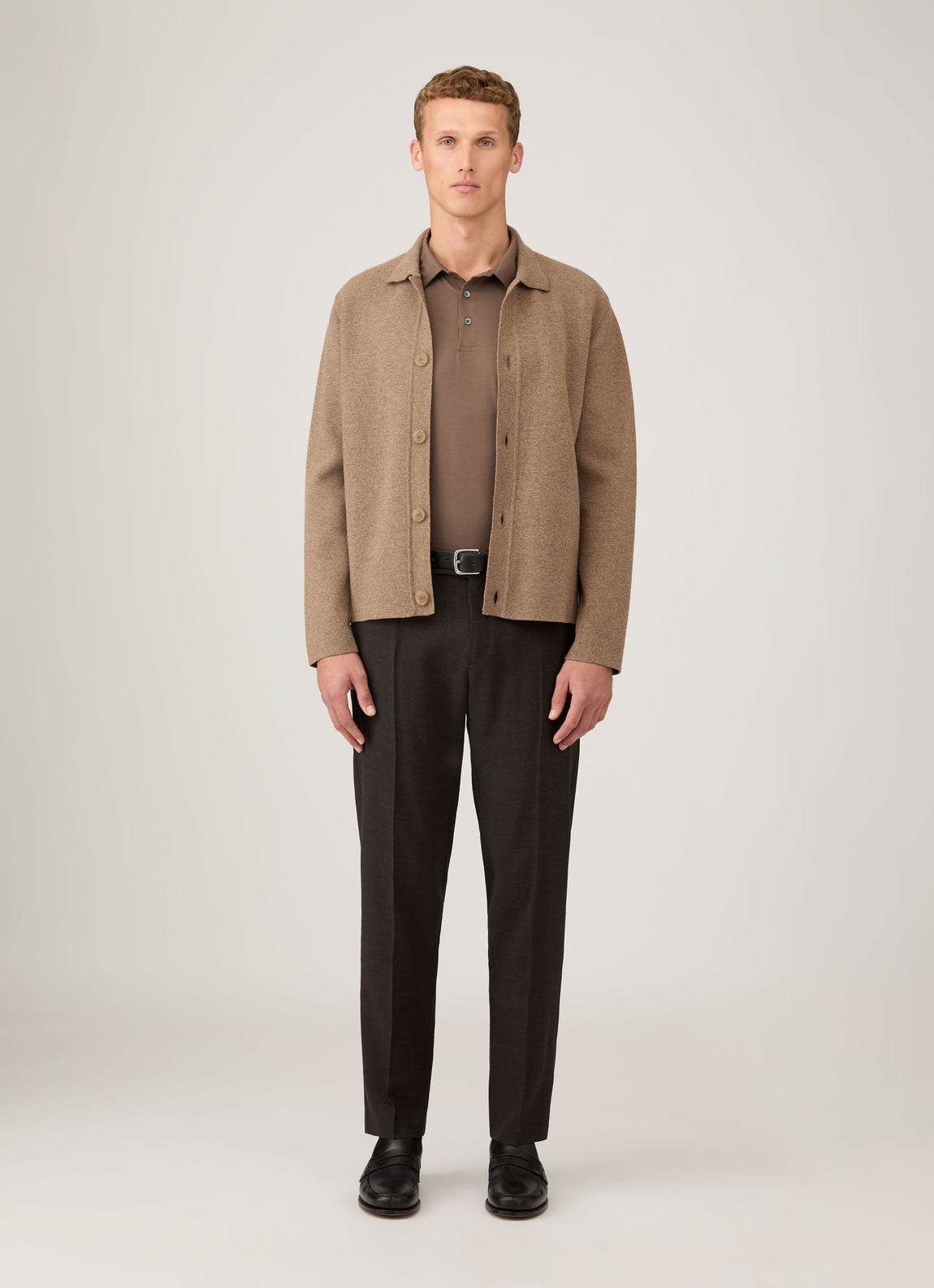 Men's Classic Jersey Polo Shirt in Bark