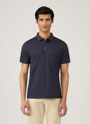Men's Jersey Classic Polo Shirt in Navy