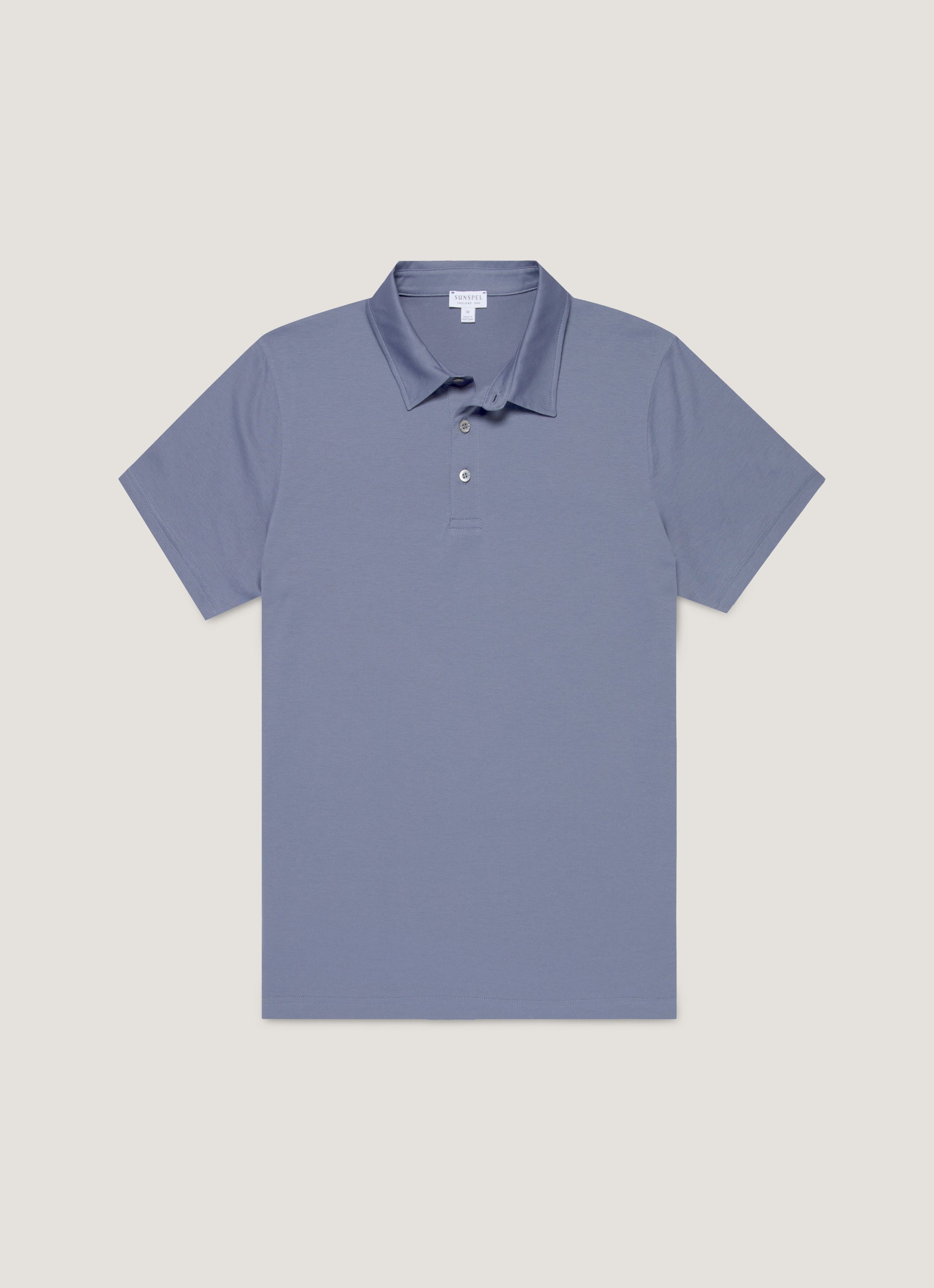 Men's Classic Jersey Polo Shirt in Selvedge Blue