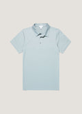 Men's Classic Jersey Polo Shirt in Stone Blue