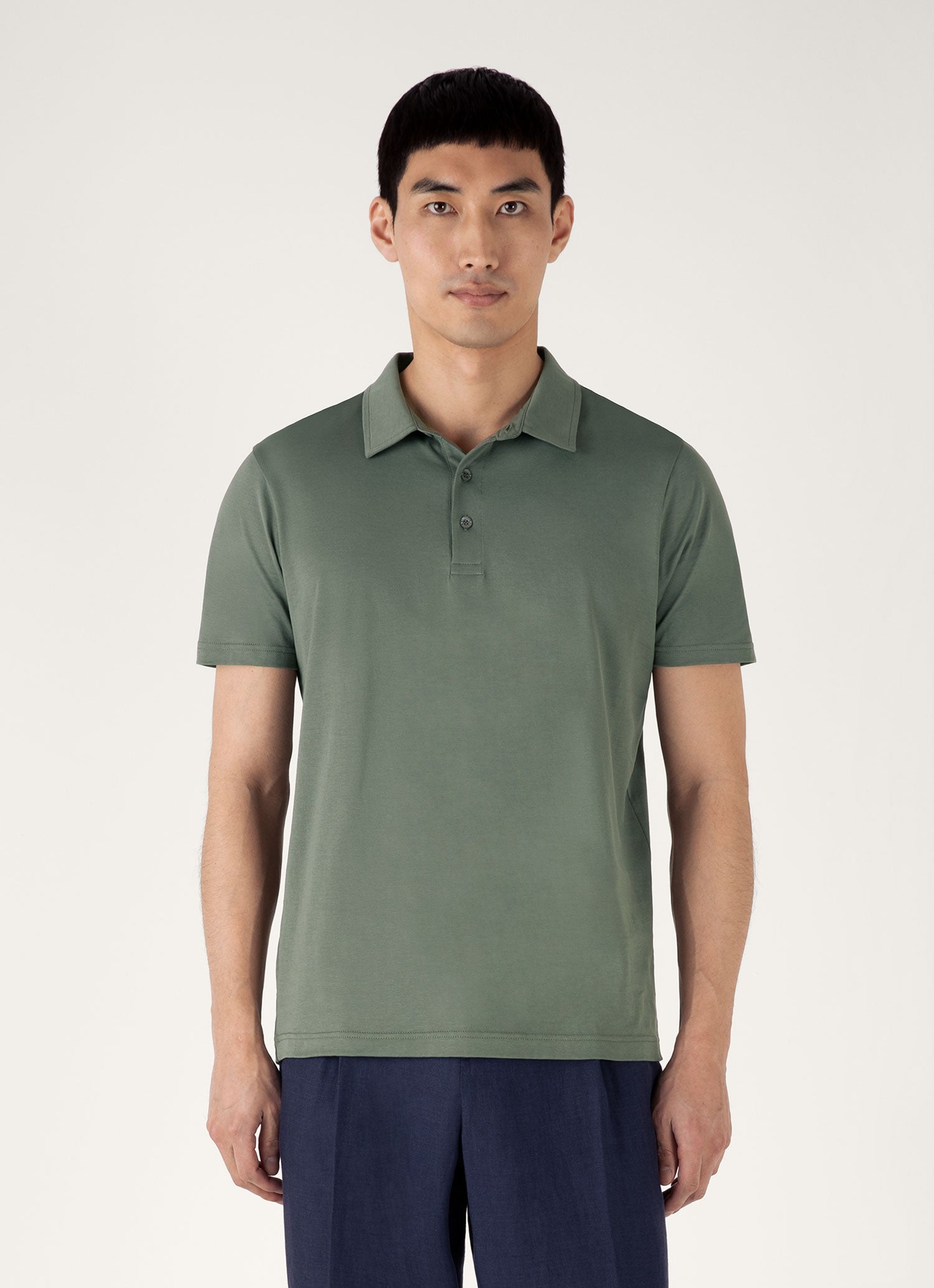 Men's Classic Jersey Polo Shirt in Dusk Green
