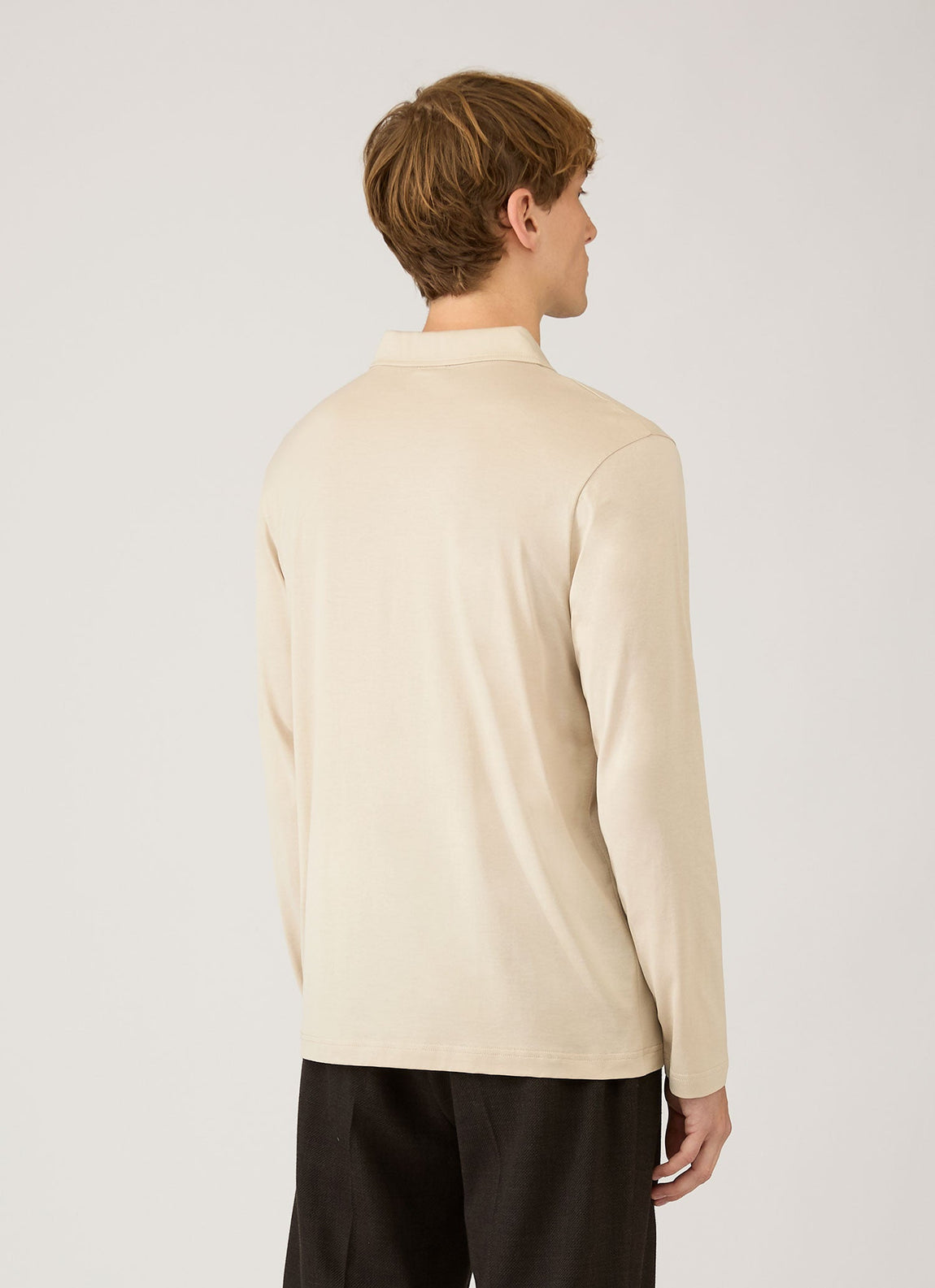 Men's Long Sleeve Classic Jersey Polo Shirt in Hazelwood