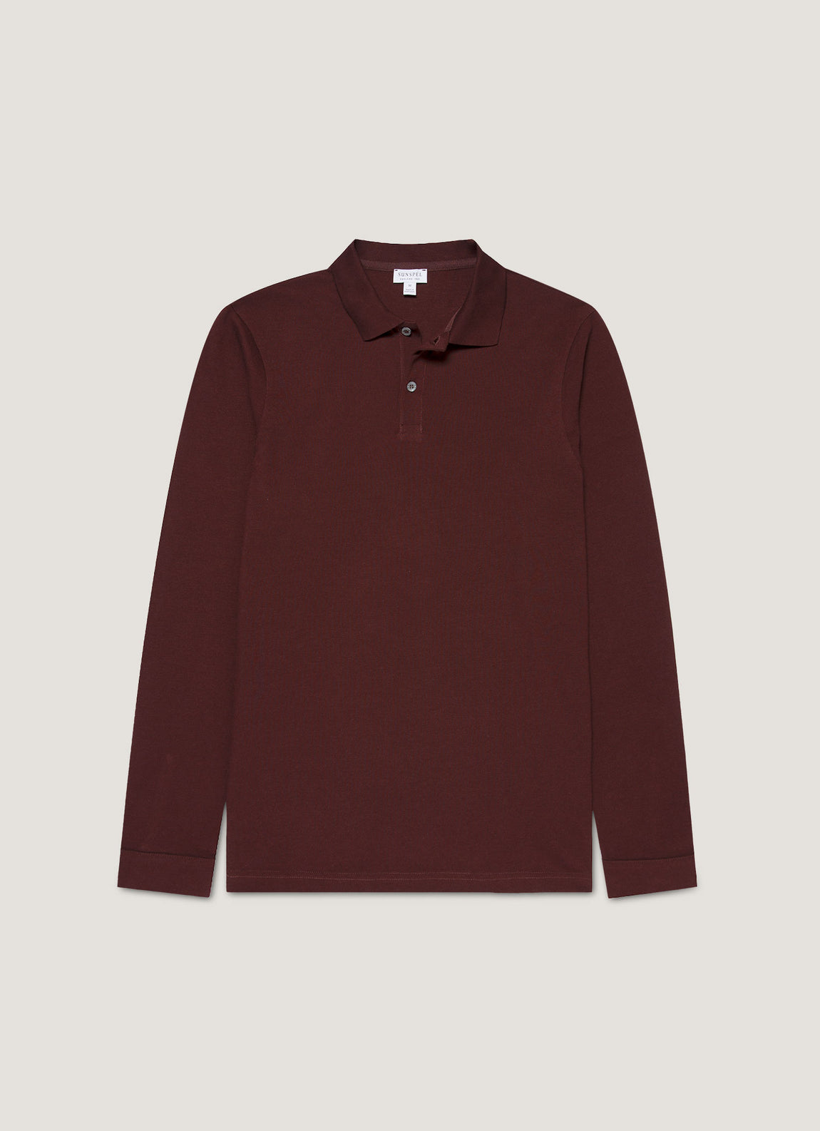 Men's Long Sleeve Piqué Polo Shirt in Bakelite