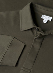 Men's Heavyweight Rugby Polo Shirt in Dark Green