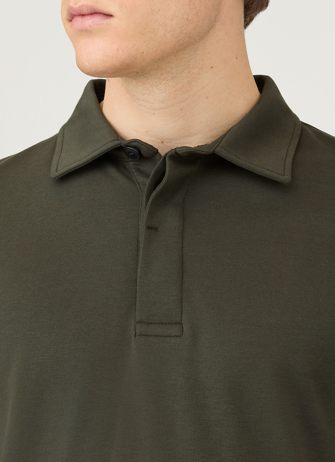 Men's Heavyweight Rugby Polo Shirt in Dark Green