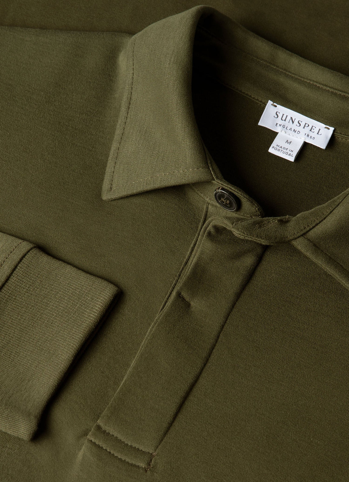 Men's Heavyweight Rugby Polo Shirt in Deep Olive