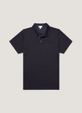 Men's Sea Island Cotton Riviera Polo Shirt in Midnight Navy