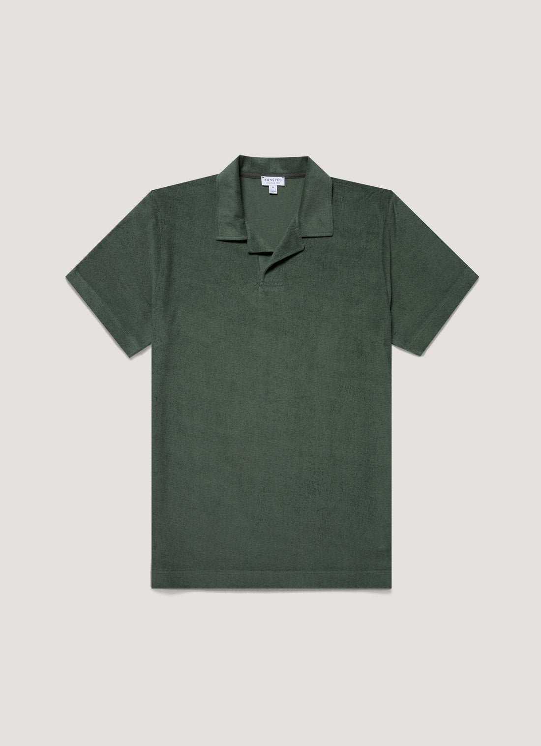 Men's Towelling Polo Shirt in Dusk Green