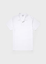 Men's Towelling Polo Shirt in White