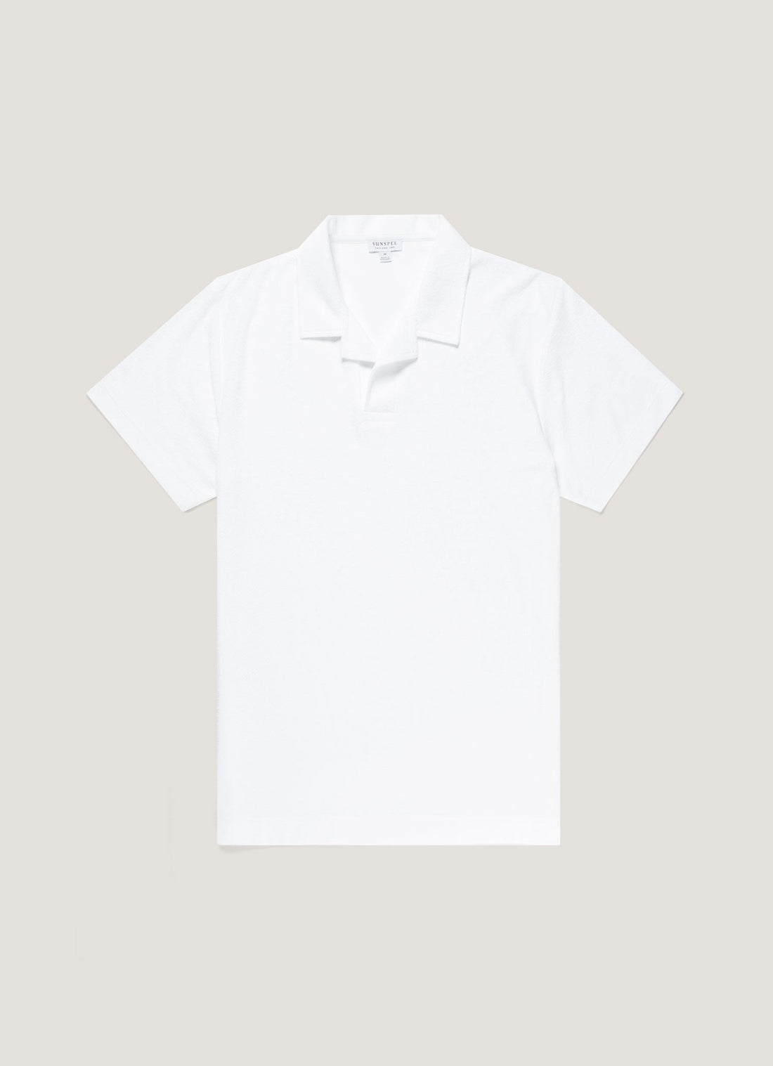 Men's Towelling Polo Shirt in White