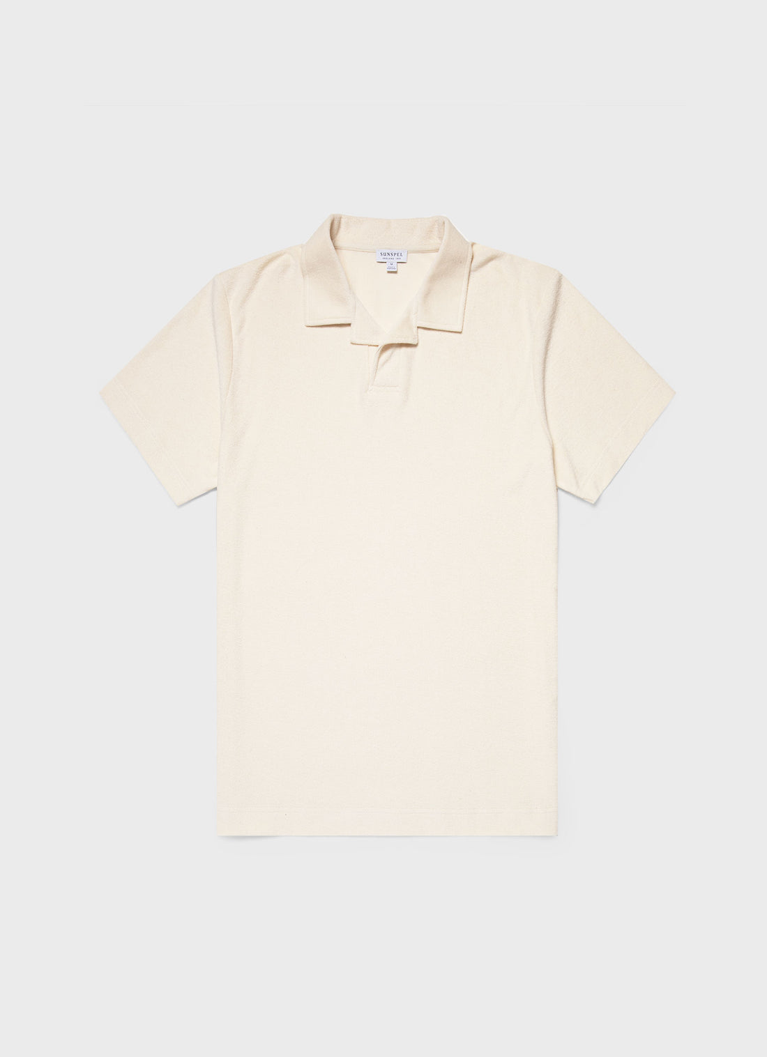 Men's Undyed Towelling Polo Shirt in Undyed